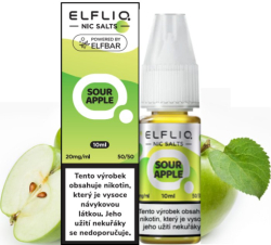 Liquid ELFLIQ Nic SALT Sour Apple 10ml - 20mg