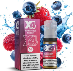 Liquid X4 Bar Juice - Borůvka a malina (Blue Sour Raspberry) 10ml - 10mg