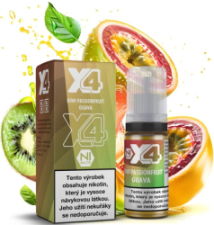 Liquid X4 Bar Juice - Kiwi, marakuja a guava (Kiwi Passionfruit Guava) 10ml - 10mg